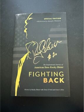 Rocky Bleier #20 Signed Fighting Back Special Edition Hardcover Steelers